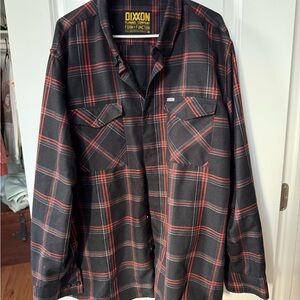 DIXXON Black and Red Flannel Shirt